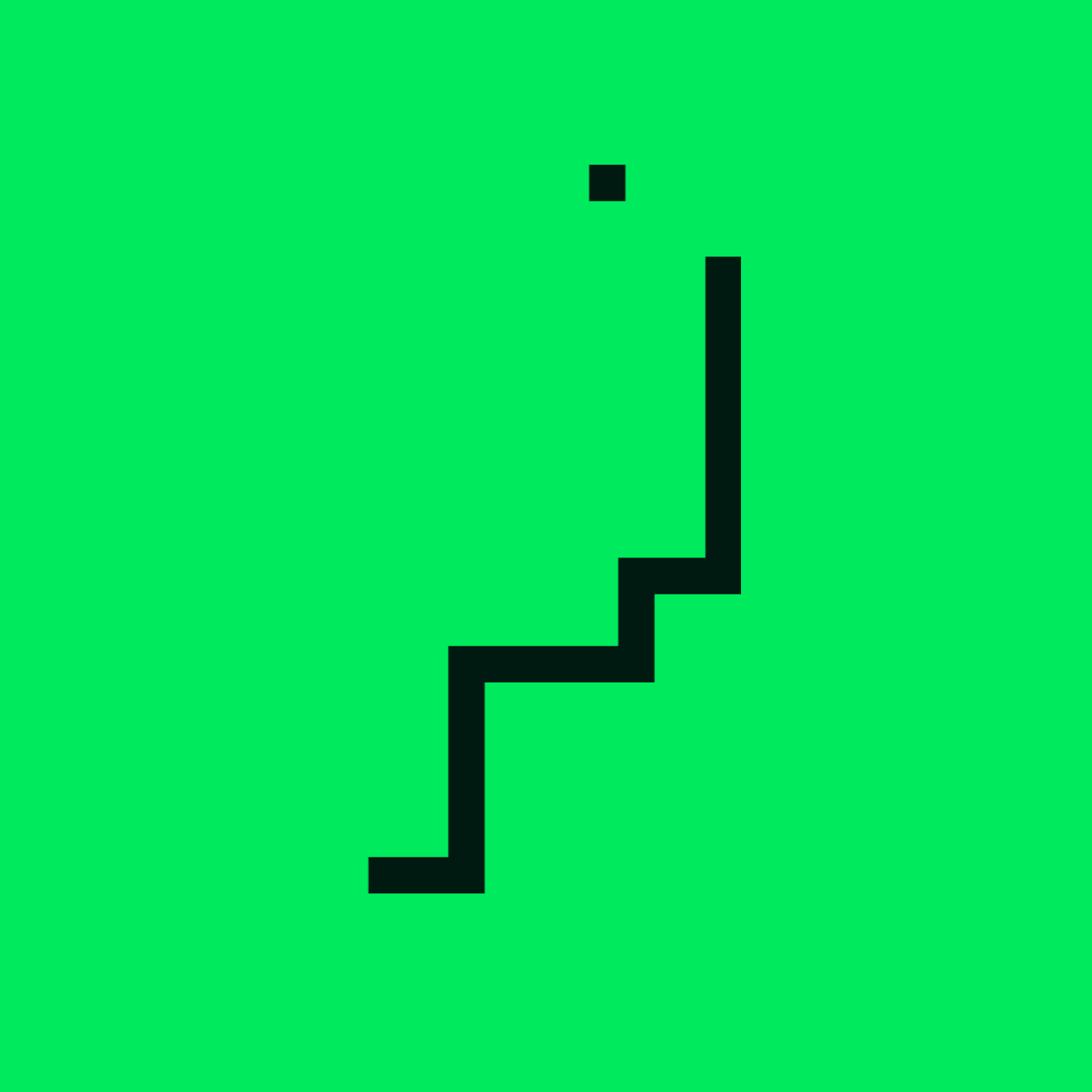 green stairs