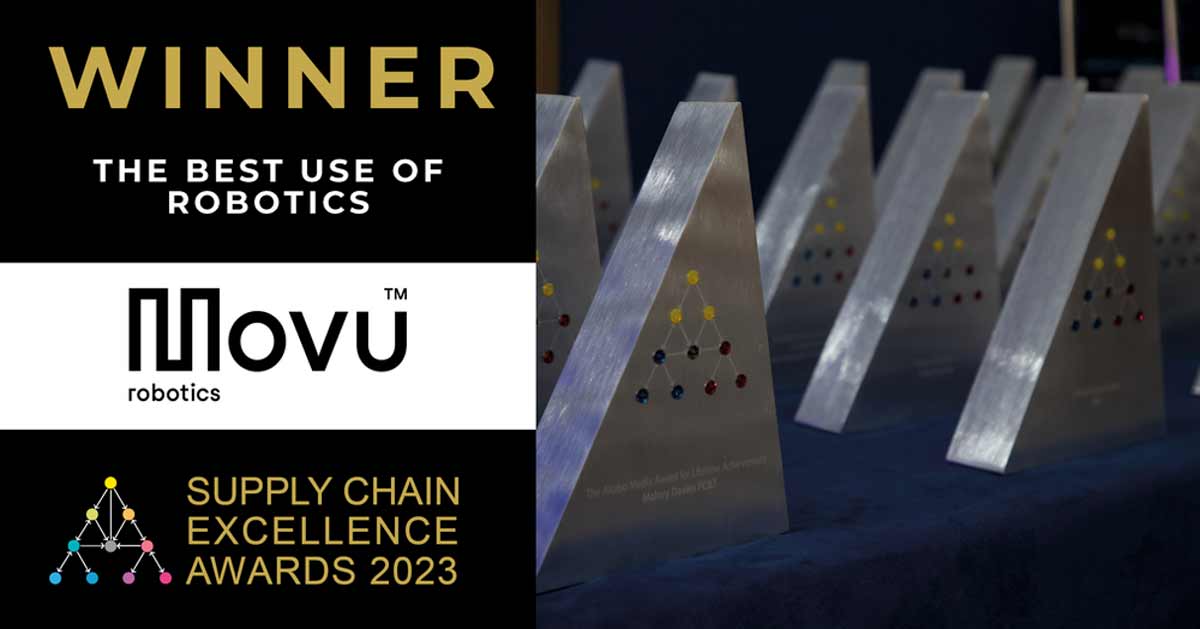 Winner the best use of robotics supply chain excellence awards 2023