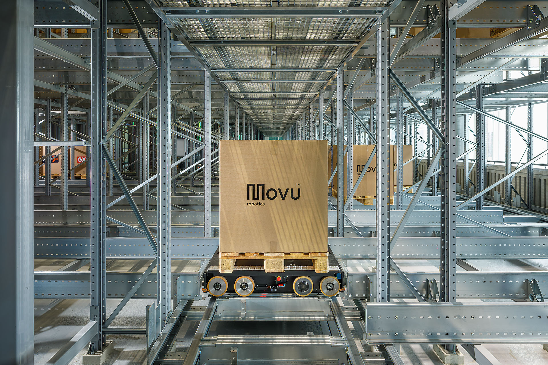 Movu atlas pallet shuttle for Knorr-Bremse